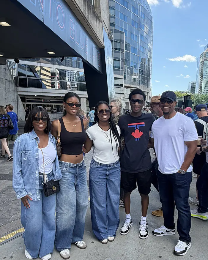 Sharonda with family and friends exploring a city